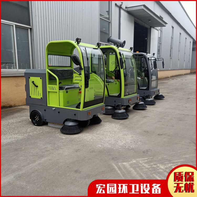 电动扫路车驾驶式扫地机 全自动扫路车厂家 宏园 便捷小型扫路车价格
