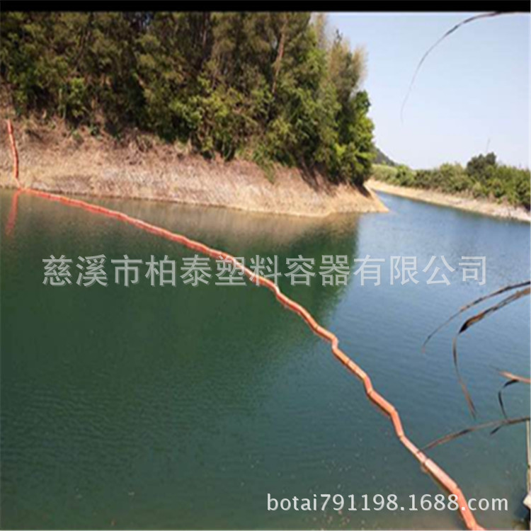 河道拦污用围油栏 水面垃圾漂浮物隔离带 塑料拦污浮筒示例图8