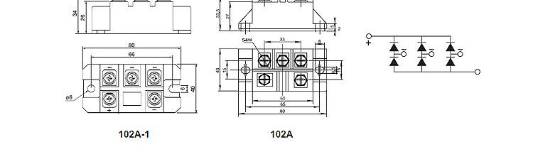 原装正品三相桥式整流模块 MDS60-16(60A/1600V)专用于电磁炉机芯示例图45