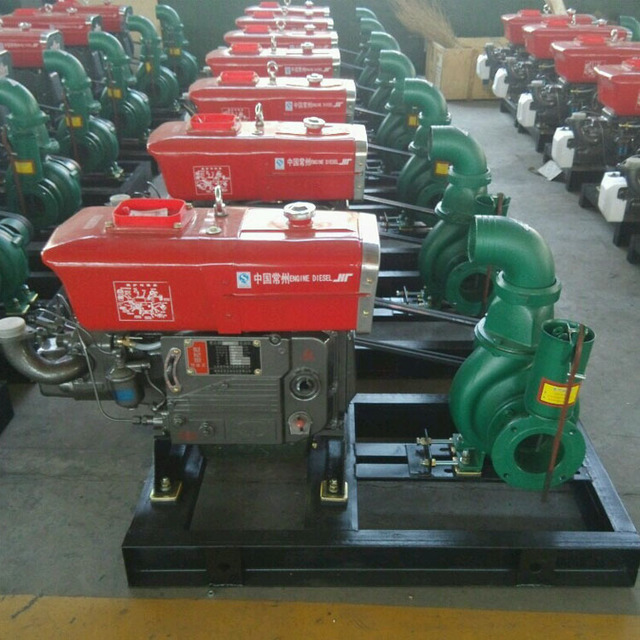 单缸柴油机水泵机组12千瓦 12kw流量65扬程30米小型抽水灌溉抢险防洪用水泵机组