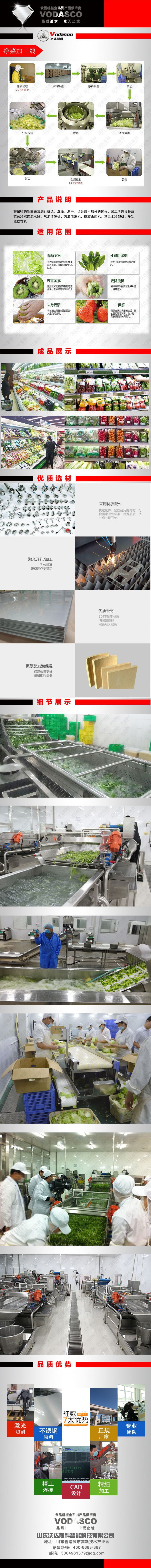 净菜设备 净菜加工生产线设备 果蔬加工成套设备 瑞迪食品机械示例图1
