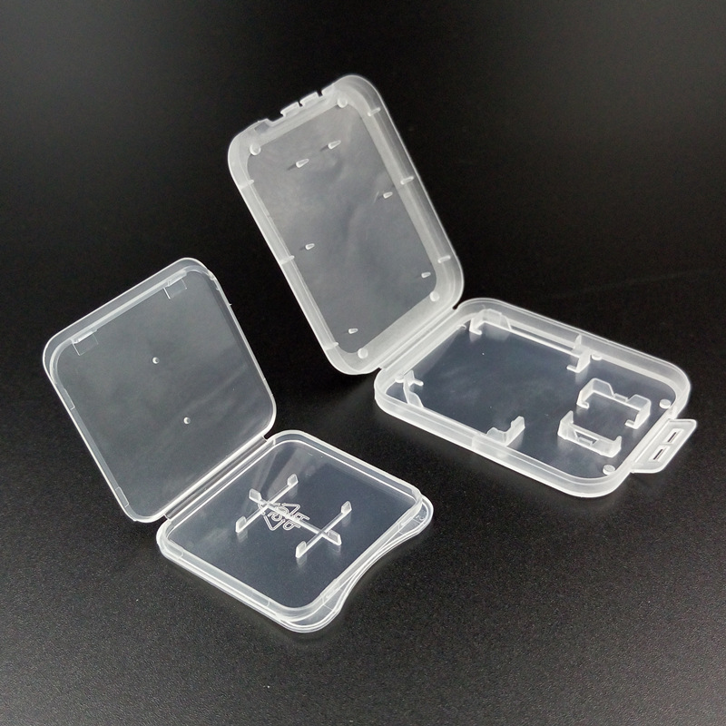 SD卡盒 TF卡保护盒 Micro SD收纳盒 单卡 双卡 小白盒 塑料透明盒图片