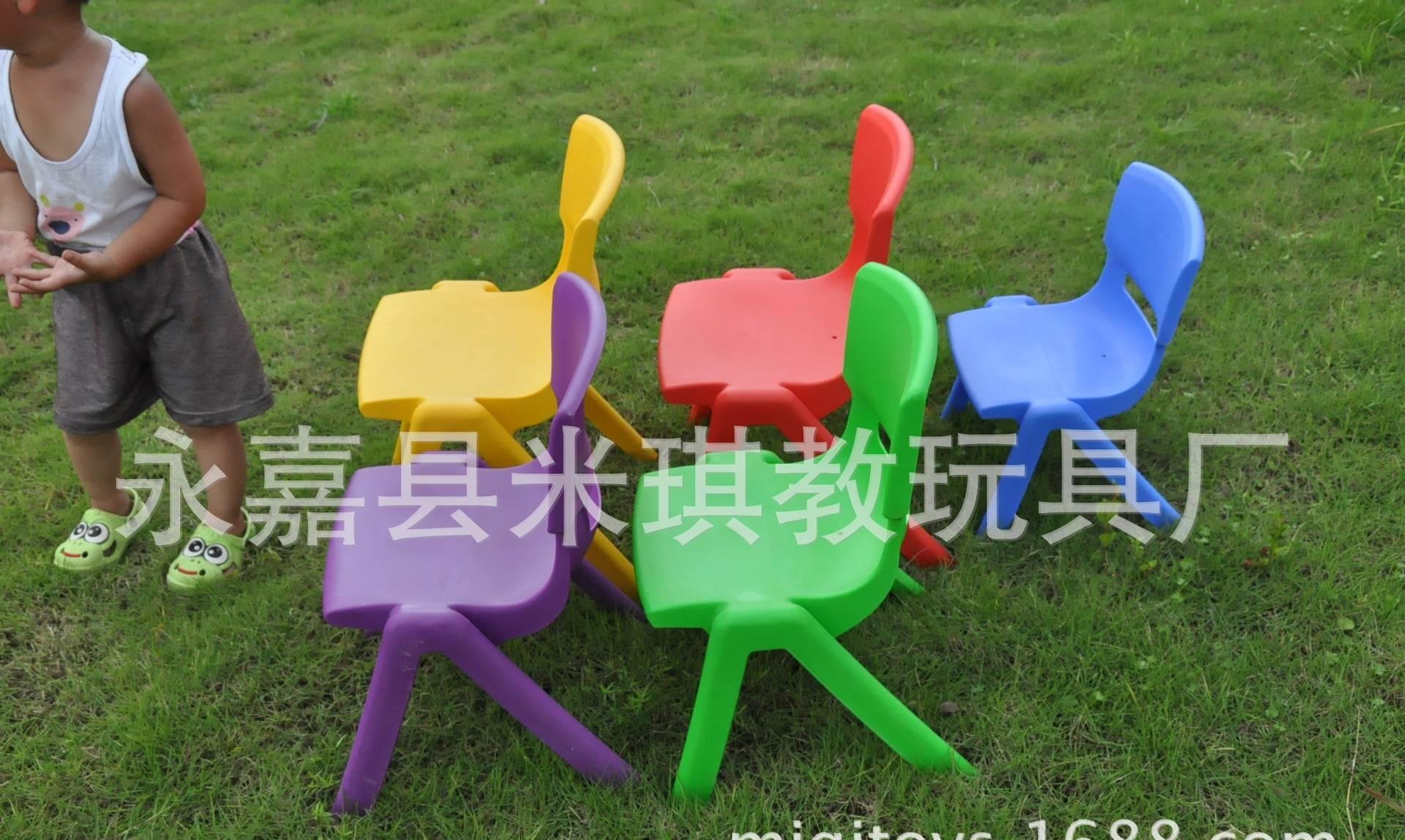 厂家直销园豪华塑料椅子 靠背椅 进口PE料 学生椅 成人椅批发示例图5