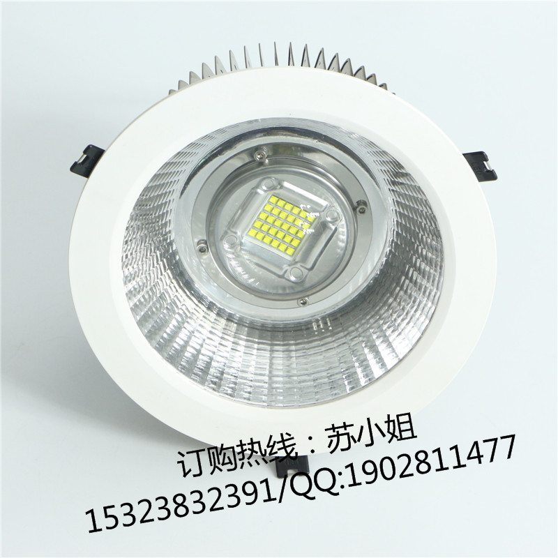 LED8寸嵌入筒灯 80W 277V 正白暖白光 防尘防沙筒灯示例图1