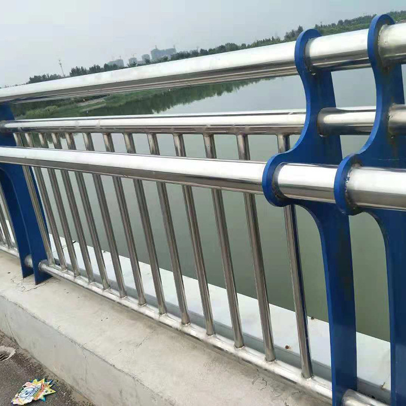 厂家定制201不锈钢复合管栏杆 河道隔离围栏不锈钢桥梁护栏示例图7