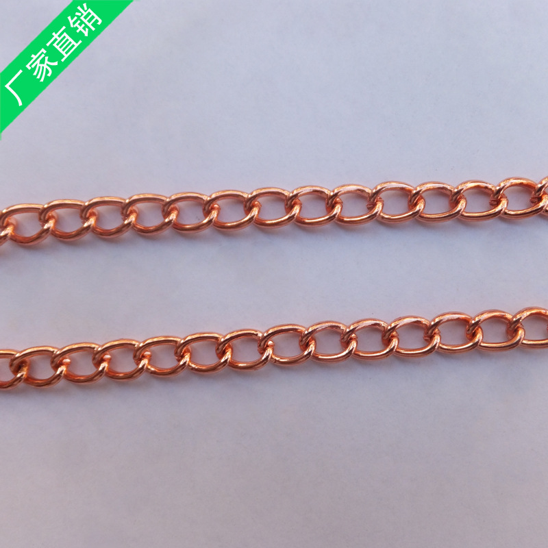 厂家生产各种规格铜质侧身项链 铜项链定做批发金项链银项链示例图7
