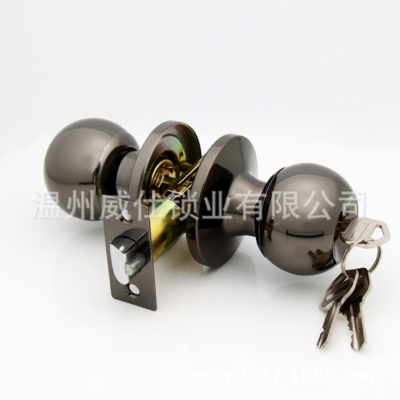 厂家直销 607黑色 三杆球形锁 房门 浴室锁 优质厂家 五金锁具示例图12