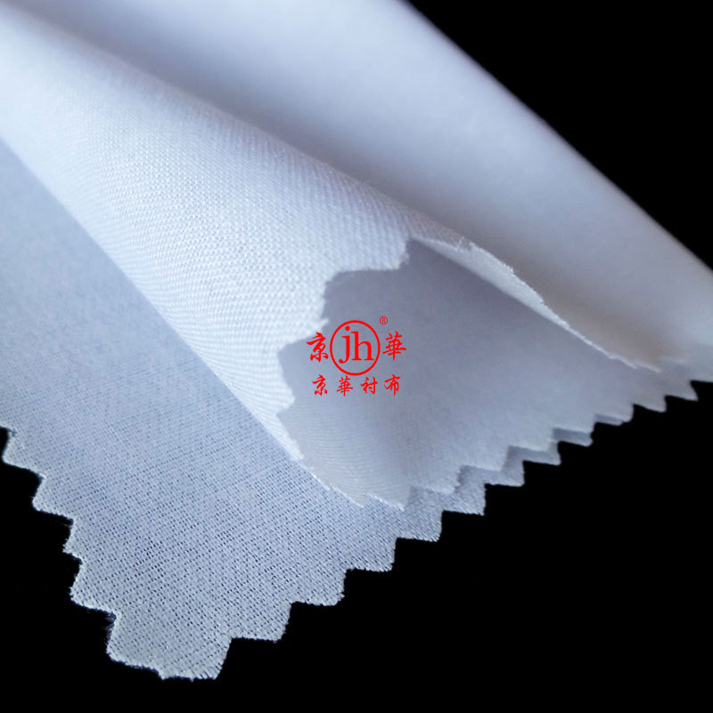 服装辅料生产各类精品衬布黑白两色胶点均匀无有纺软硬粘合衬布示例图2