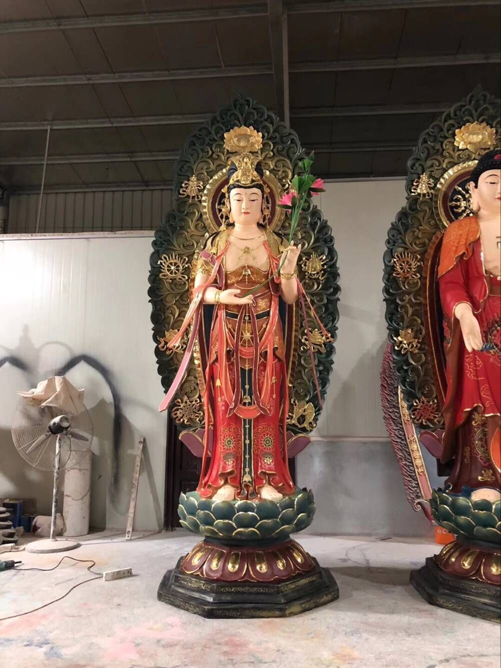 佛像 优质佛像厂家订制贴金西方三圣佛像 普度众生西方三圣菩萨 家庭供奉西方三圣佛像
