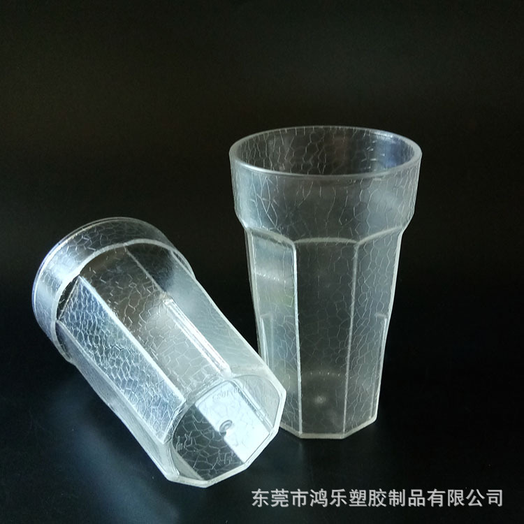 东莞塑料杯300mlAS透明八角塑料杯PS多边棱角杯厂家塑料杯定制示例图13