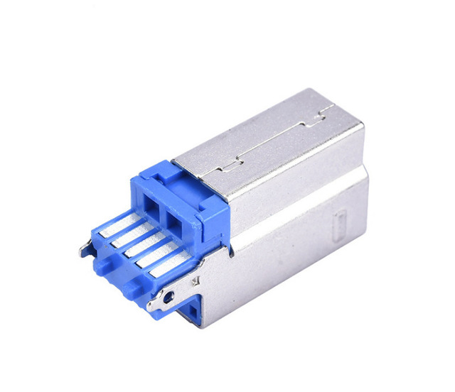 USB3.0一体式公头BM/B公焊线式双面焊锡USB图片