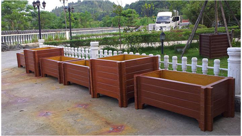 仿木花箱厂家加工各种款式水泥仿木护栏钢筋混泥土环保仿木花箱示例图11