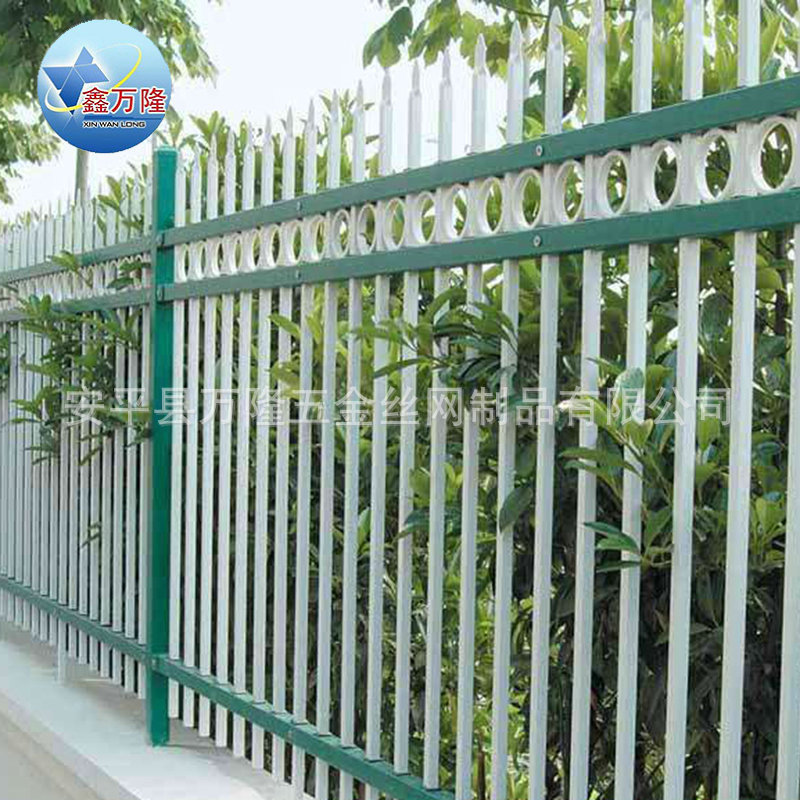 学校围墙锌钢防护栏 工厂铁艺栏杆 定做小区围栏示例图13