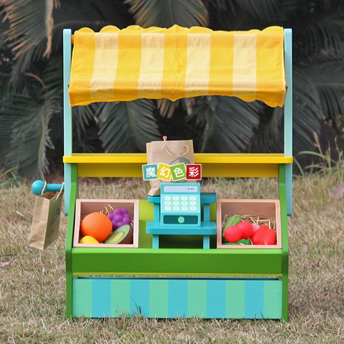 批发幼儿园角色扮演区过家家水果蔬菜百货商店儿童玩具货架超市示例图2