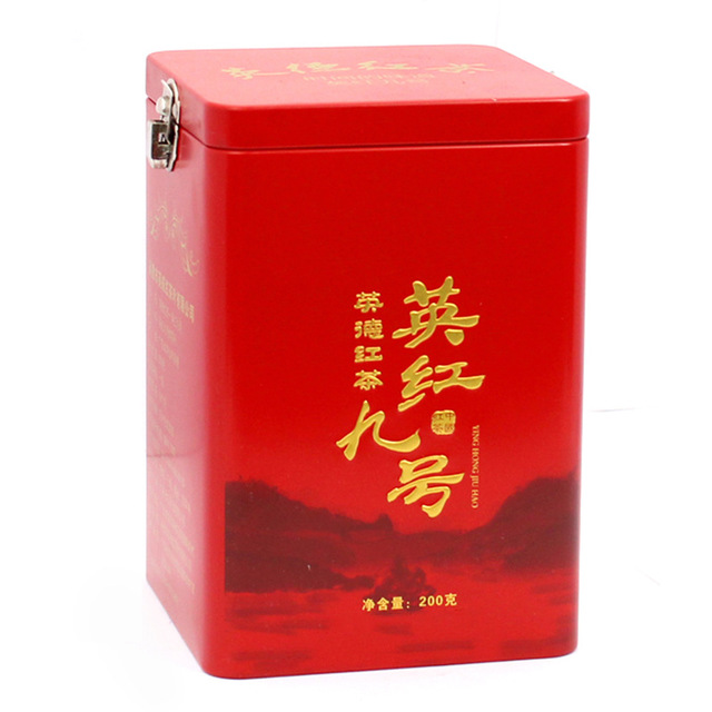 半斤装茶叶铁盒包装设计 麦氏罐业 英德红茶英红九号茶叶罐铁罐定制 金属盒生产厂家