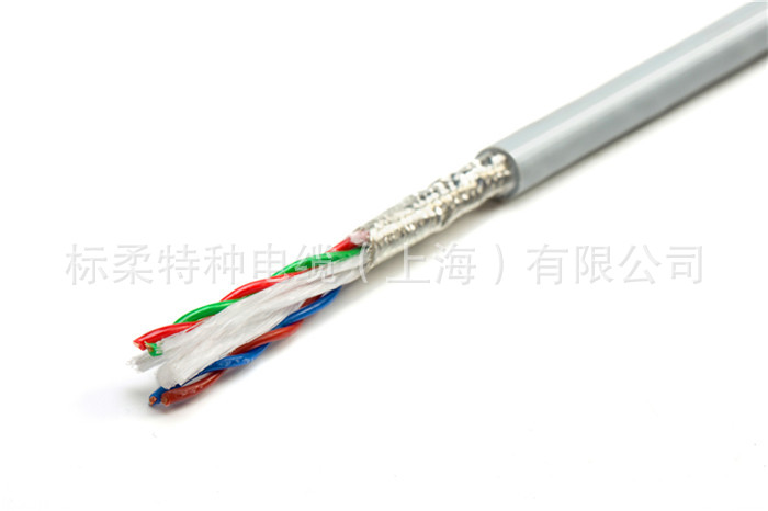 双绞屏蔽拖链电缆   双脚屏蔽型高柔性电缆示例图1