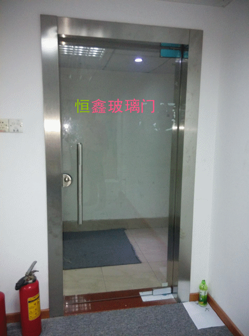 深圳玻璃门定做密码锁玻璃门维修黑钛金玻璃门商场玻璃门办公室玻璃门