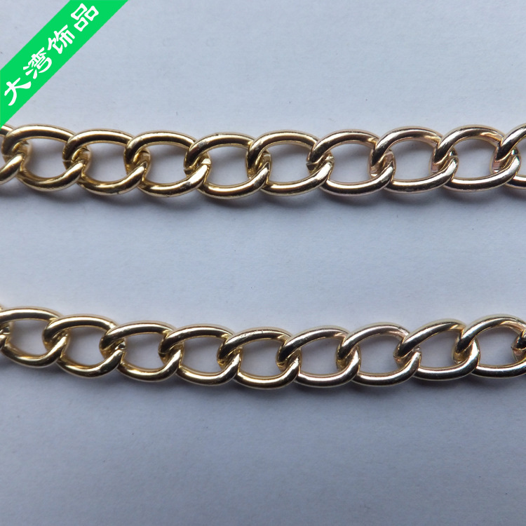 厂家生产各种规格铜质侧身项链 铜项链定做批发金项链银项链示例图6