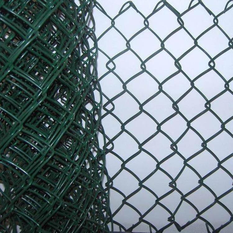pvc/pe包塑热镀锌勾花网围栏球场专用护栏网菱形铁丝网厂家示例图9