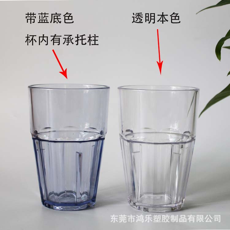300ml亚克力八角烈酒杯AS透明杯塑料多边棱角杯塑料杯示例图4