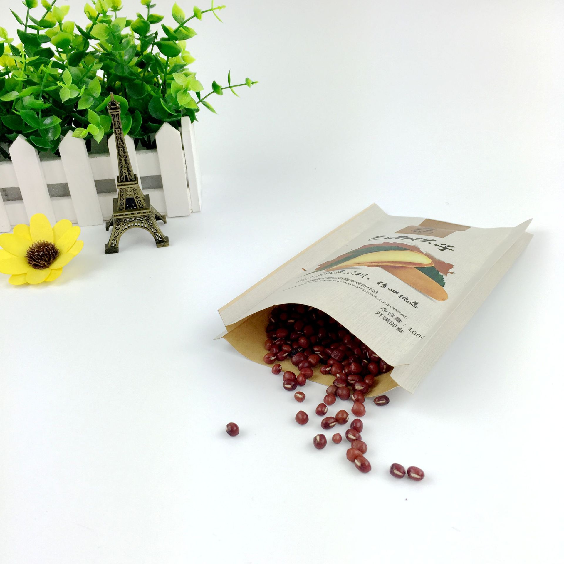 厂家定制牛皮纸袋复合袋坚果包装袋通用食品包装袋瓜子袋茶叶袋图片