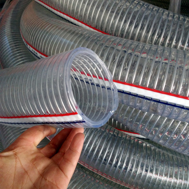 PVC透明软管 DN50钢丝透明软管 2寸透明塑料软管图片