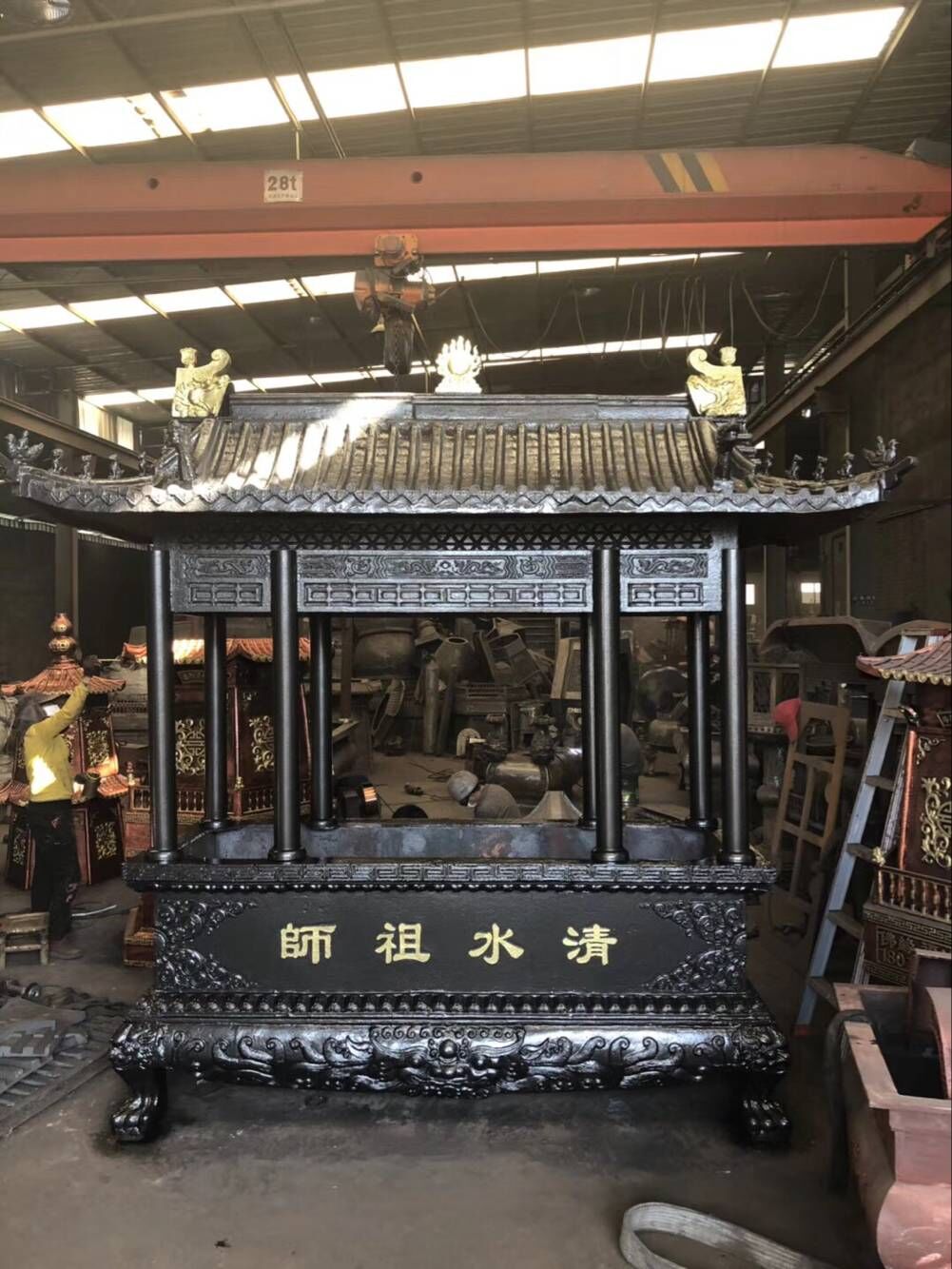 香炉 温州汇缘生产厂家批发 陵园香炉 寺庙香炉 长方形四龙柱香炉