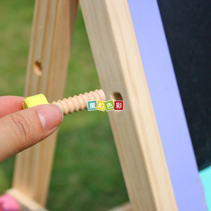 新款正品 折叠式木制双面磁性儿童益智画板早教玩具黑板带配件示例图12