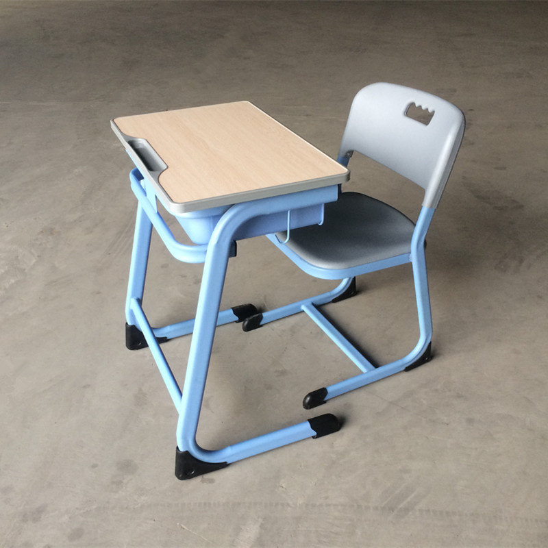 广东纵想外语学生课桌椅C型固定注塑封边中控吹塑学校专用款式A04图片