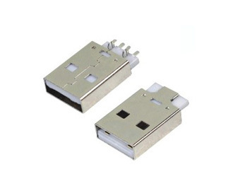AM-A公鱼叉贴板USB插板脚 全镀金LCP黑白过回流焊