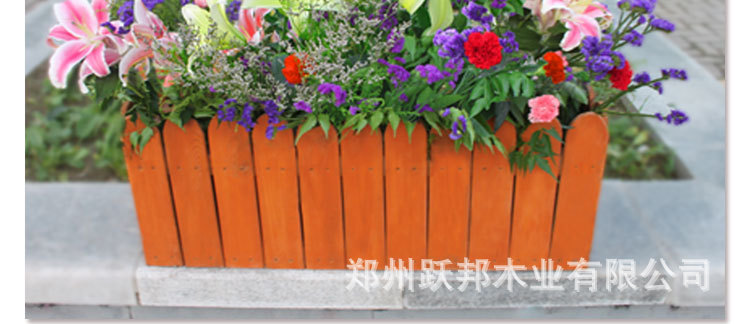 木质花盆 壁挂花池花箱花盆 吊挂式花箱 园艺木质花箱 挂式花箱示例图7