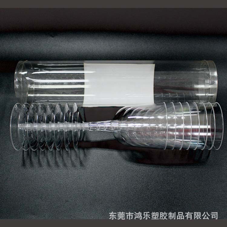 6oz一次性PS透明塑料红酒杯180ml硬塑料高脚杯杯身杯底可拆分示例图18