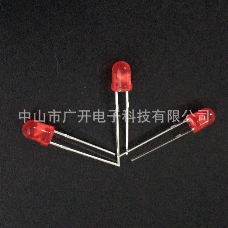 厂家直销发光二极管 4mm直插型超红短电子元器件发光二极管定制示例图6