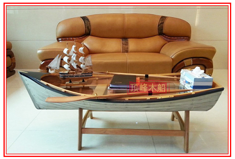 供应欧式家居装饰木船道具摆设木船定制出售 木制家具船示例图8