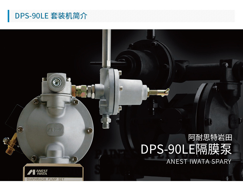 日本岩田升降双隔膜泵DPS-90LE 涂料气动输送搅拌泵 气动双隔膜泵示例图2