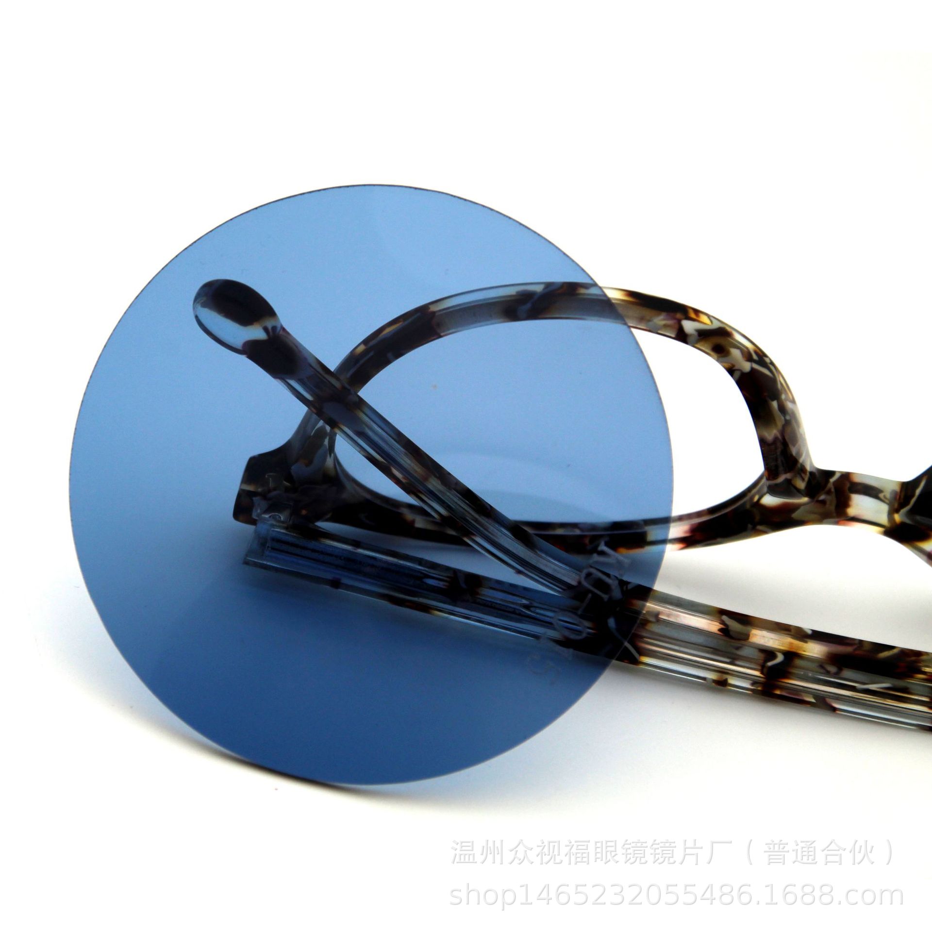 温州厂家直销 AC/PC偏心太阳镜方眼镜片73*58*8C，可定制示例图6