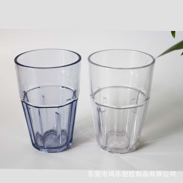 300ml亚克力八角烈酒杯AS透明杯塑料多边棱角杯塑料杯示例图5