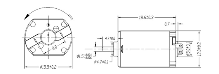 厂家直销030微型直流电机 玩具马达 振动马达 金属刷电机示例图2