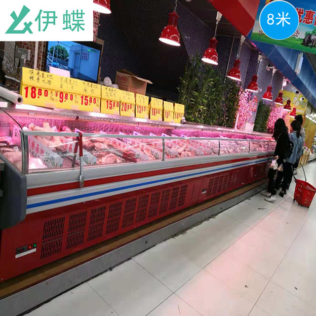 威海鲜肉柜 敞开式猪肉柜 牛肉展示柜风 冷保鲜柜 厂价直销图片