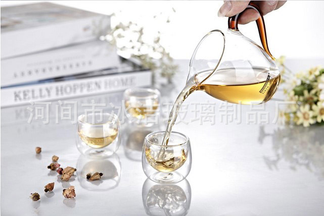 耐热玻璃茶具 加厚大龙胆茶海 茶道450ml 透明耐热玻璃公道杯示例图11
