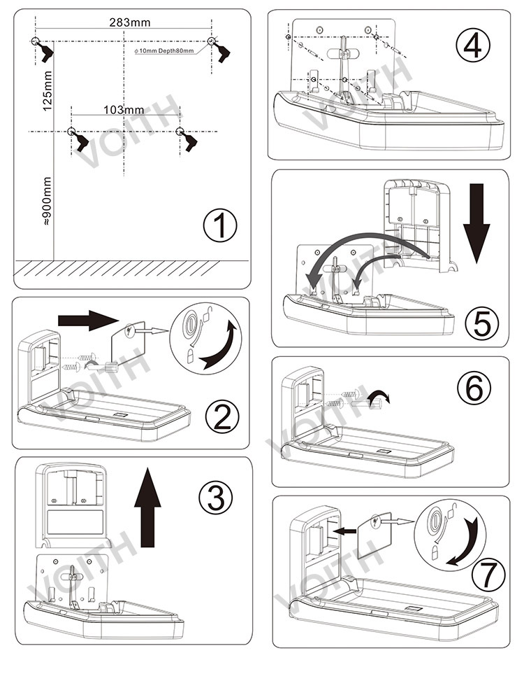 主题游乐场/游乐园 Diaper Changing Table可折叠式婴儿护理台示例图14