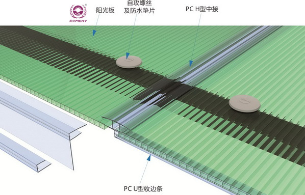 上海杨浦区PC阳光板二层三层四层多层蜂窝结构聚碳酸酯中空阳光板示例图168