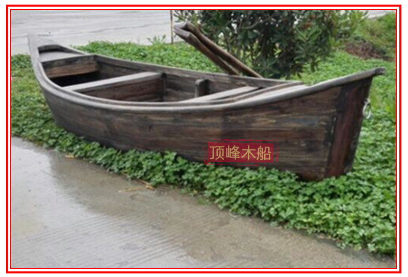 景观装饰欧式木船两头尖花船 木质手划船 定制欧式手划木船示例图9
