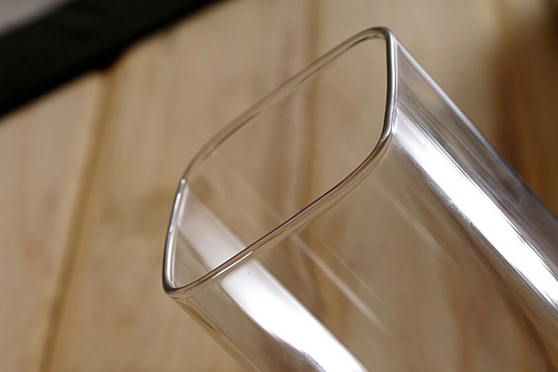 直销方形直筒玻璃花茶杯牛奶杯 耐热单层玻璃泡茶杯早餐杯图片