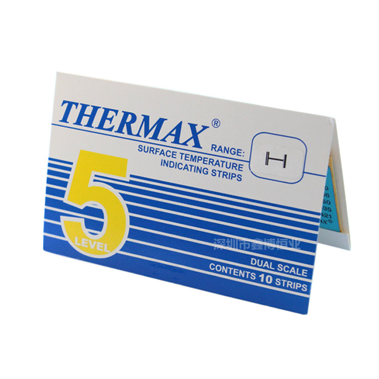 英国THERMAX变色测温贴片 英国TMC温度标签 5格H感温纸 216-249度示例图1