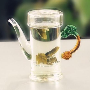 耐热玻璃茶具龙把红茶壶透明耐高温过滤内胆花茶壶龙把玻璃分茶壶图片