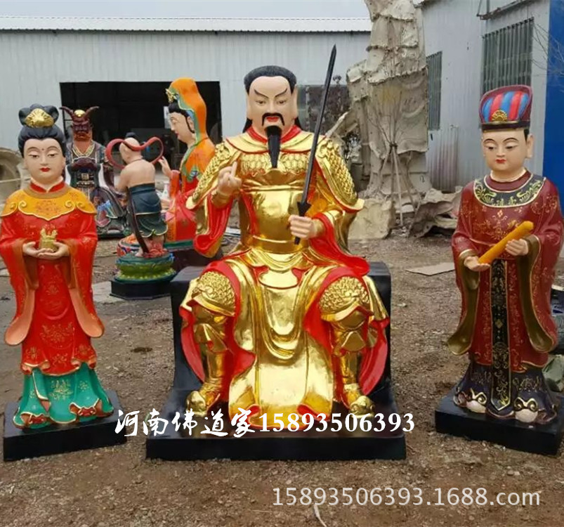 河南佛像厂供应道教神像 三清祖师 纯阳祖师吕祖1.4米 激彩神像示例图2