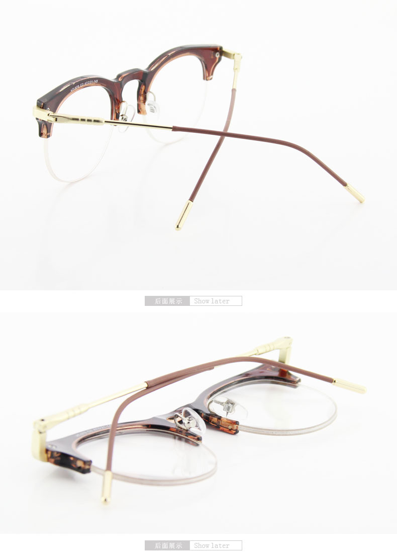 2016个性半框眼镜架 韩版明星大框平光眼镜 女潮近视眼镜框男配镜示例图21