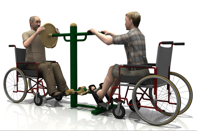 通奥专业加工销售残疾人运动户外健身器材压脚臂力器生产厂家图片