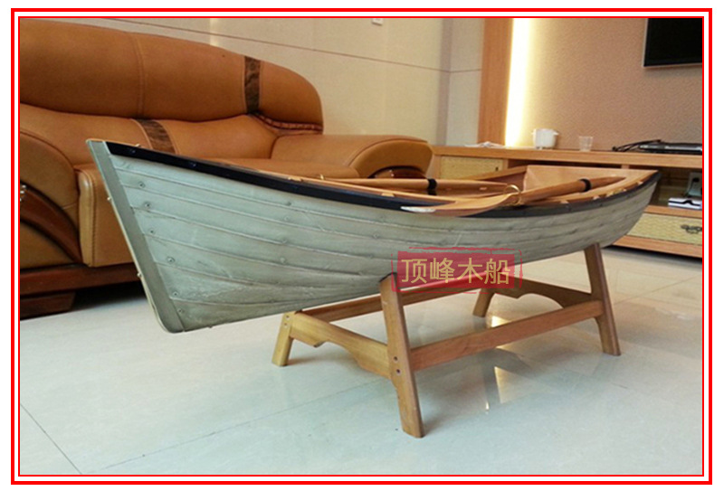 供应欧式家居装饰木船道具摆设木船定制出售 木制家具船示例图7